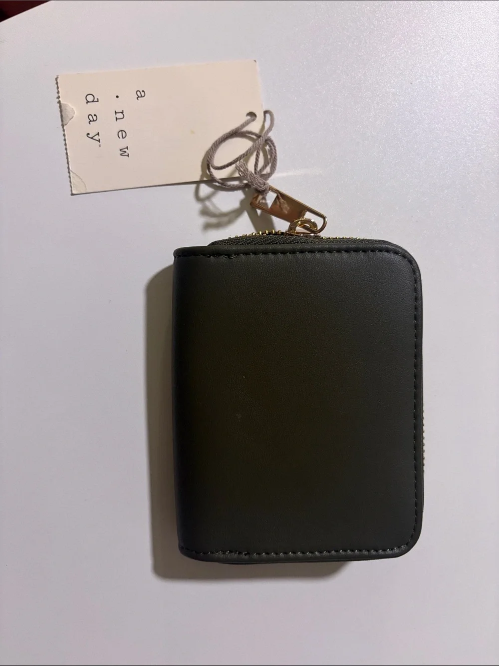 Target Black Zip Card Holder with Gold Hardware